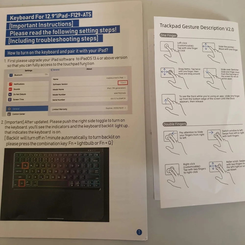 F17 Wireless keyboard For New IPad Pro 12.9